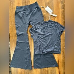 XL BUFF BUNNY Flare Pants and T-Shirt Set